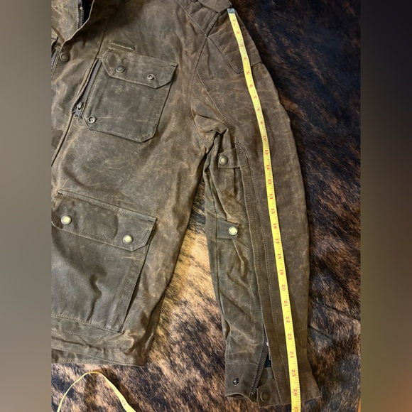 Royal Enfield Panzer Waxed Motorcycle Jacket, Color- Ranger (Brown), Size- XL - Picture 8 of 11